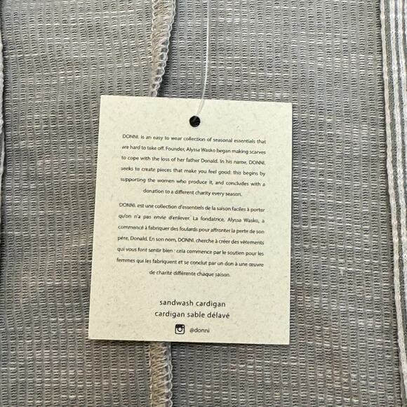 NWT Anthropologie Donni Slouchy Gray Long Open Cardigan OSFA Comfort Loungewear - Picture 5 of 8